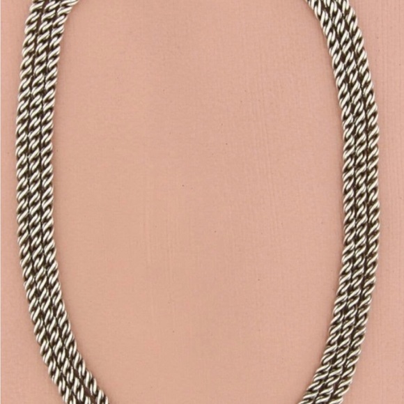 TIFFANY & CO 925 STERLING LAYERED 16” & 18kt gold triple strand necklace - Picture 11 of 16